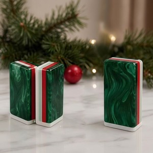 Fichas de Mahjong Ligeras Premium Tablevibe con Diseño de Ciervo Navideño y Copo de Nieve para Entretenimiento en Fiestas - Product Image 4