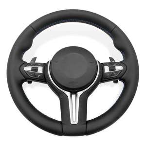 Volante de cuero deportivo M personalizado para coche para <span class=keywords><strong>BMW</strong></span> E90 E60 E46 E81 E82 E87 E88 E89 E91 E92 E93 E61 E84 E70 E72 E71 M3 <span class=keywords><strong>M5</strong></span> - Product Image 1