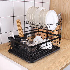 Stendino in metallo a 2 livelli per il bancone della cucina <span class=keywords><strong>Organizer</strong></span> con accessori per l'installazione del supporto di utensili a secco - Product Image 3