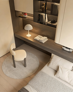 ตู้เสื้อผ้าไม้ทันสมัยตู้เสื้อผ้าดีไซน์ทรงโค้งสีขาวสำหรับเดินใน<span class=keywords><strong>ห้อง</strong></span>นอนเฟอร์นิเจอร์ตามสั่ง - Product Image 4