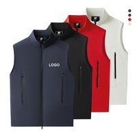 Gilet de travail imperméable personnalisé avec logo OEM, veste d'hiver pratique, uniforme d'entreprise, gilet softshell pour hommes