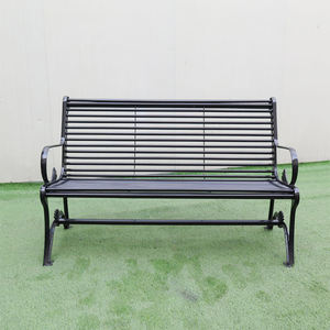 Садовая скамейка чугунная ножка со стальной трубой стул сиденье металлическое уличное скамейчное кресло на продажу - Product Image 1