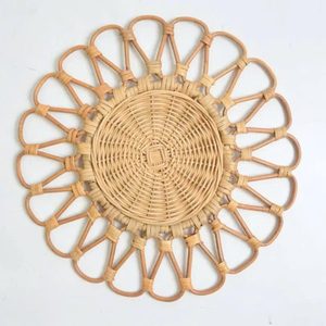 Nouveau design, dessous de plat en rotin brun fleuri, tissé à la main pour table à manger, fabriqué au Vietnam - Product Image 4