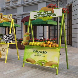 Rotes Netz-Mobilständer für Außenwerbung und Ausstellungen - Product Image 4