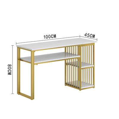 Mesa individual de mármol de 100 cm de largo.
