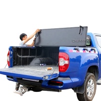 Couvercle de tonneau en aluminium à trois volets pour 2018 Hilux Tacoma Chevy Silverado 1500 Navara NP300-Retractable et fonctionnement électrique