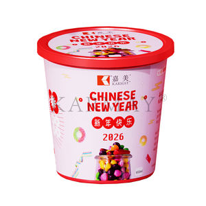 Boîte de conservation alimentaire en plastique de 650 g avec couvercle pour bonbons moelleux, bonbons gélifiés acidulés, pots IML, couvercle à clipser, hermétique - Product Image 2