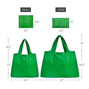 Bolsa de compras plegable, bolsas de asas plegables de poliéster con estampado personalizado, bolsa de asas reutilizable, plegable, ecológica - Product Image 2