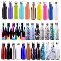 Thermos en acier inoxydable 304/201, capacité de 18 oz, écologique, léger, pour le camping, design personnalisé imprimé en couleur, logo, emballé dans une boîte