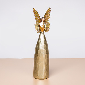 Decorazione di natale decorazione d'oro angelo custode <span class=keywords><strong>stato</strong></span> resina arte decorazione per l'ingresso di casa - Product Image 4