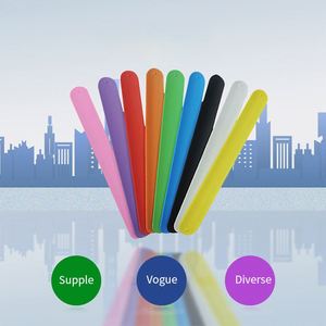 Wholesale Silicone Wrist Band Colorful Flexible Hand <b>Slap</b> Band <b>Bracelet</b> with Custom Logo - Product Image 5