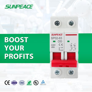 Автоматические выключатели AC C-типа (миниатюрные) для защиты от перегрузок в солнечных фотоэлектрических системах, 6А, 10А, 16А, 20А, 25А, 32А, 40А, 50А, 63А, 1P, 2P, 3P, 4P - Product Image 1