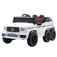 Voiture électrique pour enfants 12V 6 roues avec télécommande, batterie 4.5AH, contrôle par application, moteurs à double entraînement, lumières LED, jouet pour enfant