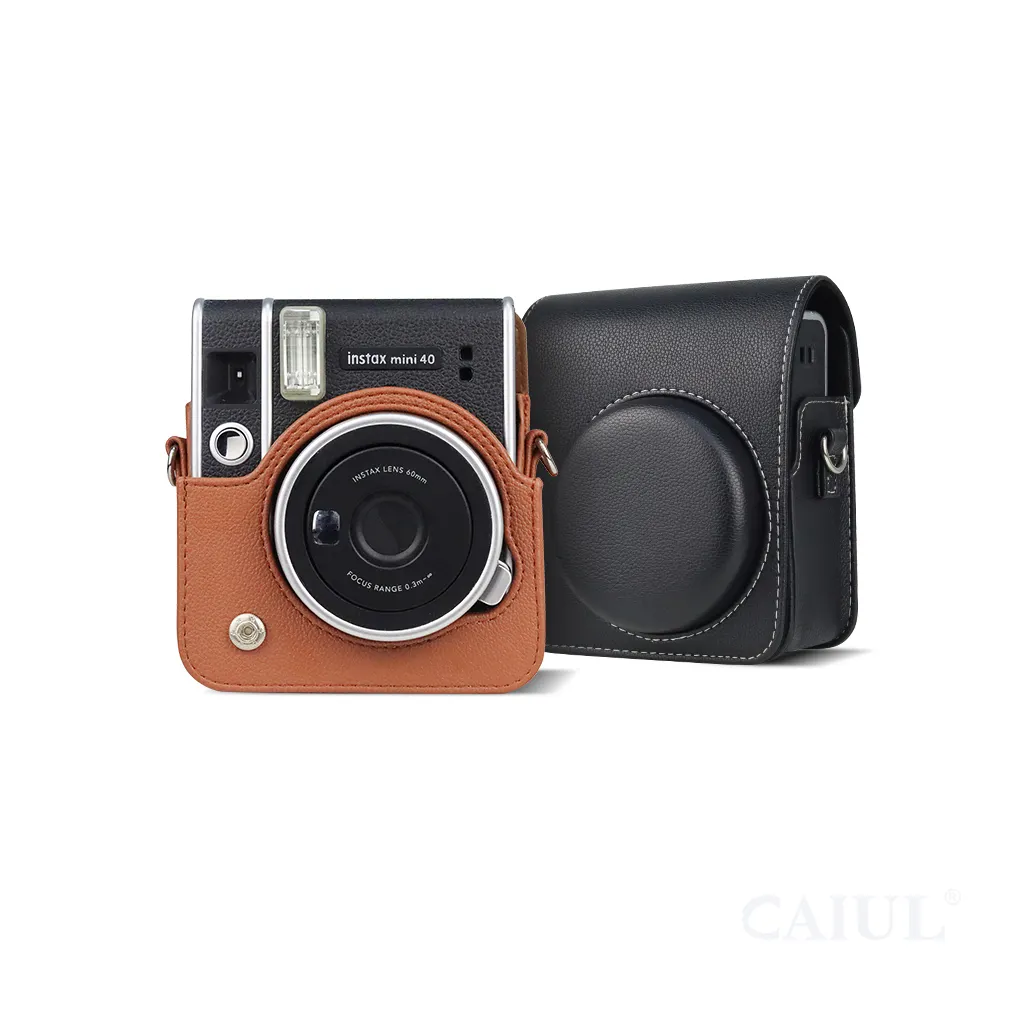 Retro Litchi leather PU Instax Mini 40 Camera Bag for Fujifilm Instant Instax Mini 40 Camera Protective Case