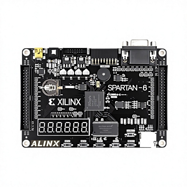 ALINX Black Gold FPGA Development Board Spartan6 XC6SLX9 Learning Evaluation Board JTAG VGA 40-Pin Expansion Port for Beginners