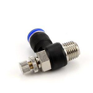 Válvula de aire de conexión rápida de 1/4 pulgada tipo angular para uso con gas neumático a temperatura normal - Product Image 2