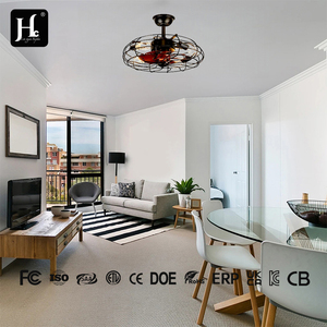 20 inch industrial style modern bedroom decoration <b>remote</b> <b>control</b> with 6-speed fan and <b>light</b> - Product Image 3