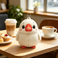 Porte-clés en peluche perroquet personnalisé ODM/OEM, couleur au choix, écologique, mignon, pendentif animal en peluche, mini breloque de sac, jouet promotionnel