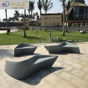 Nuevo Banco de Hormigón GRC Magic Stone para Exteriores, 3 cm de Grosor, Tamaño Personalizado para Parques y Lugares Turísticos - Product Image 3