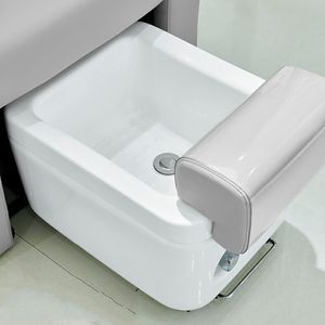 Sièges d'équipement pour ongles de luxe Foot Spa <span class=keywords><strong>Fauteuil</strong></span> de manucure de massage blanc <span class=keywords><strong>Fauteuil</strong></span> de pédicure pour spa électrique inclinable pour salon de manucure - Product Image 5