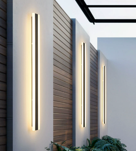 IP65 AC 85-265V モダン屋外用リニアストリップウォールランプ 3500K ウォームホワイト ガーデンウォールライト ロングハロゲンウォールライト - Product Image 3