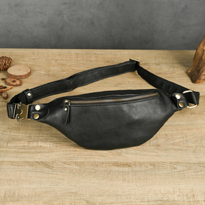 Sac Ando en cuir de vache véritable, sac banane compact, sac bandoulière pour homme, pour les voyages quotidiens - Product Image 1