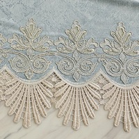 Rideaux de luxe brodés pour fenêtre, style vintage, avec voile brodé pour chambre à coucher, salon