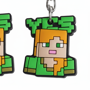 Porte-clés Lumineux Écologique Zeamor <span class=keywords><strong>Logo</strong></span> 2D 3D Dessin Animé Mignon Mineur Jeu Personnalisé Caoutchouc Minecrafts Pendentif Sac à Dos Cadeau - Product Image 6