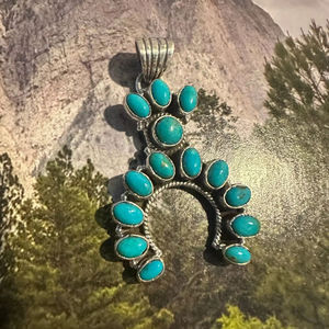 Collier avec pendentif Naja en argent sterling fait main, turquoise, pierre naturelle, design fantaisie pour homme et femme, occasion d'anniversaire - Product Image 1