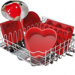 Large Heart Orange <b>Silicone</b> Cake Mold Nonstick Food Grade Silicon <b>Baking</b> Pan Single OPP Bag Packed - Product Image 5