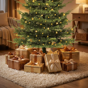 Árbol de Navidad Preiluminado de Abeto <span class=keywords><strong>Aspen</strong></span> de 6.6 pies con Control Remoto, 900 Puntas de PVC PE, 500 Luces, Decoración de Cristal, Árbol Artificial Verde con Soporte - Product Image 4