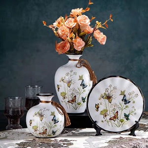 Jarrón de cerámica de estilo europeo para decoración del hogar, decoración de armario de vino para sala de estar - Product Image 5