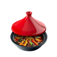 Tajine en fonte marmite émaillée tajine marocain marmite avec couvercle en céramique