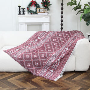 بطانية منسوجة مخصصة بالجملة صديقة للبيئة بطانية جاكار بوهيمية مخصصة - Product Image 2