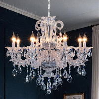 Lustre suspendu en cristal K9 de style européen pour salle à manger, salon, décoration de villa