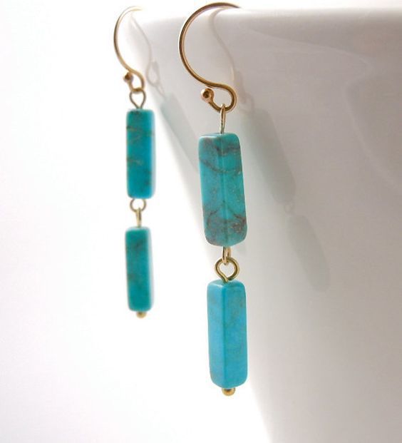 Gold, turquoise