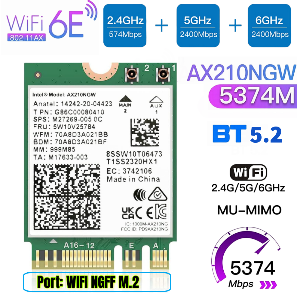 AX210NGW NGFF M.2 Vert