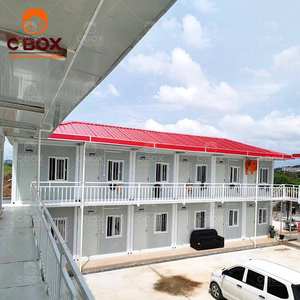 Cbox Vente en gros de bâtiments préfabriqués de 20 pieds, détachables, dortoirs mobiles, bâtiments à 2 étages, bureaux de chantier avec toilettes, maison modulaire en conteneur - Product Image 3