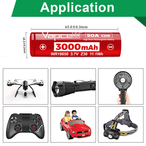 Nueva Batería Recargable de Iones de Litio Vapcell INR18650 Z30 50A 3000mah 3.6V para Vehículos Aéreos <span class=keywords><strong>No</strong></span> Tripulados para Electrónica de Consumo - Product Image 4