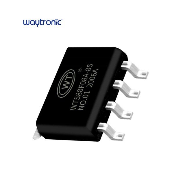 WT588F08A SOP8 170s Voice SPI UART IIC Interface Quality Sound 6-bit DSP Voice Chip with Built-in 2M Bit Flash
