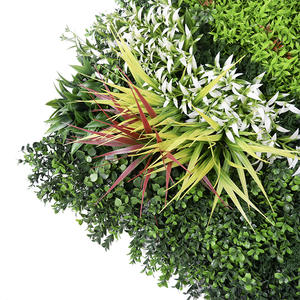 Feuille d'herbe artificielle personnalisée en plastique écologique 60cm clôture lierre haie treillis porte décoration <span class=keywords><strong>de</strong></span> couverture murale extérieure - Product Image 3