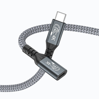 Typ-C Verlängerungskabel Stecker-zu-Stecker 20 Gbps Adapter USB 3.2 Geflochtene Ummantelung 4K Bildschirmspiegelung Festplatten-Erweiterung Datenübertragung