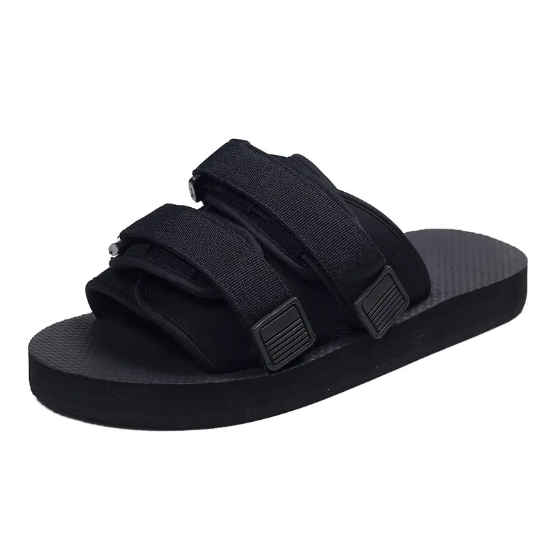Unisex Custom Slippers Logo Selipar Mens Casual Slides Slippers Sandals Male Foot Wears Pantoufles Sleepers EVA for Men Black