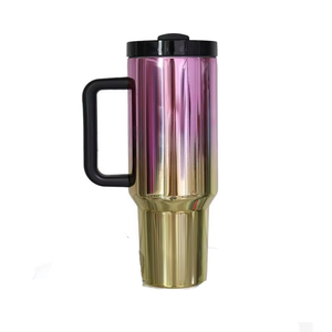 Vaso de Viaje de Acero Inoxidable de 40oz/30oz/20oz con Logotipo Personalizado, Doble Pared con Aislamiento al Vacío, con Asa y Tapa para Café y Té - Product Image 3