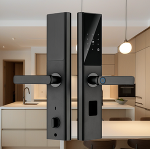 Cerradura Inteligente para Apartamentos y Hoteles - 7 Métodos de Desbloqueo, Timbre Integrado, Compatible con Tuya, Aplicación para Puerta de Madera, Aluminio de Aviación de 360 mm - Product Image 2