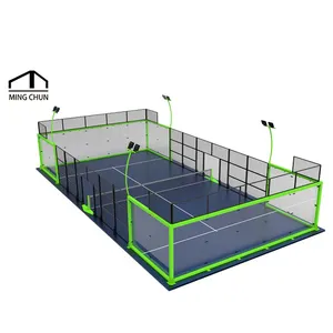 新设计产品帕德尔网球场全景室内室外运动工厂价格来自帕德尔工人帕德尔球场成本
