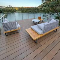Co-extrusion extérieure anti-UV WPC Planchers étanches pour l'extérieur Planche de terrasse en bois-plastique composite