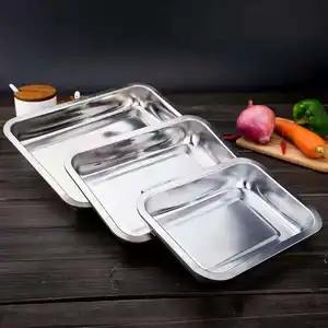 China Personalización de lujo Simplicidad moderna Bandeja ovalada de cubitos de hielo para barbacoa de acero inoxidable