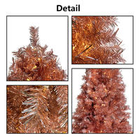 1,2 m-3 m neuer rosa künstlicher kunden spezifischer PET-Weihnachtsbaum-Weihnachts baum mit LED für Haupt weihnachts fest dekor