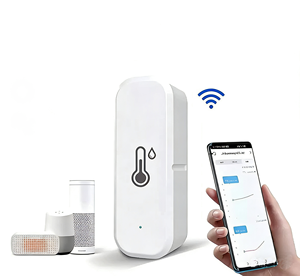 Higrómetro y Termómetro Inteligente WIFI Tuya, Sensor Detector Inalámbrico Compatible con Alexa, <span class=keywords><strong>Google</strong></span> Home, Alice y BT para Hoteles y <span class=keywords><strong>PC</strong></span> - Product Image 1